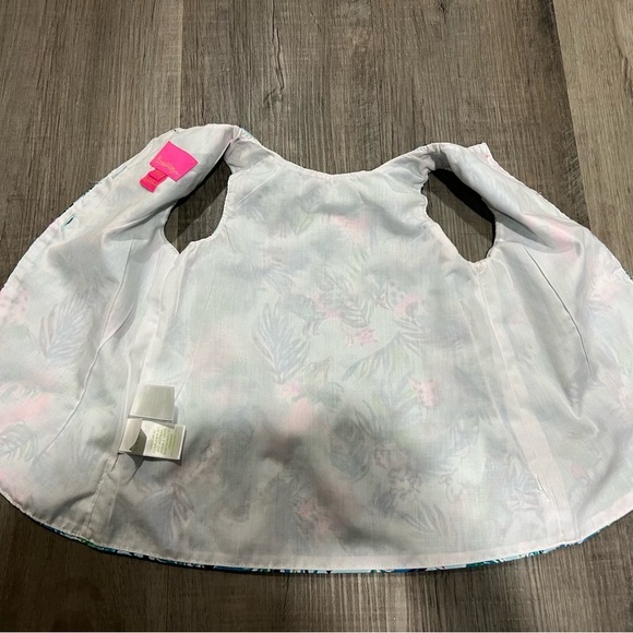 Lilly Pulitzer Shift Dress Seasalt Blue Barking Up The Palm Tree size 6-12M - Picture 5 of 8